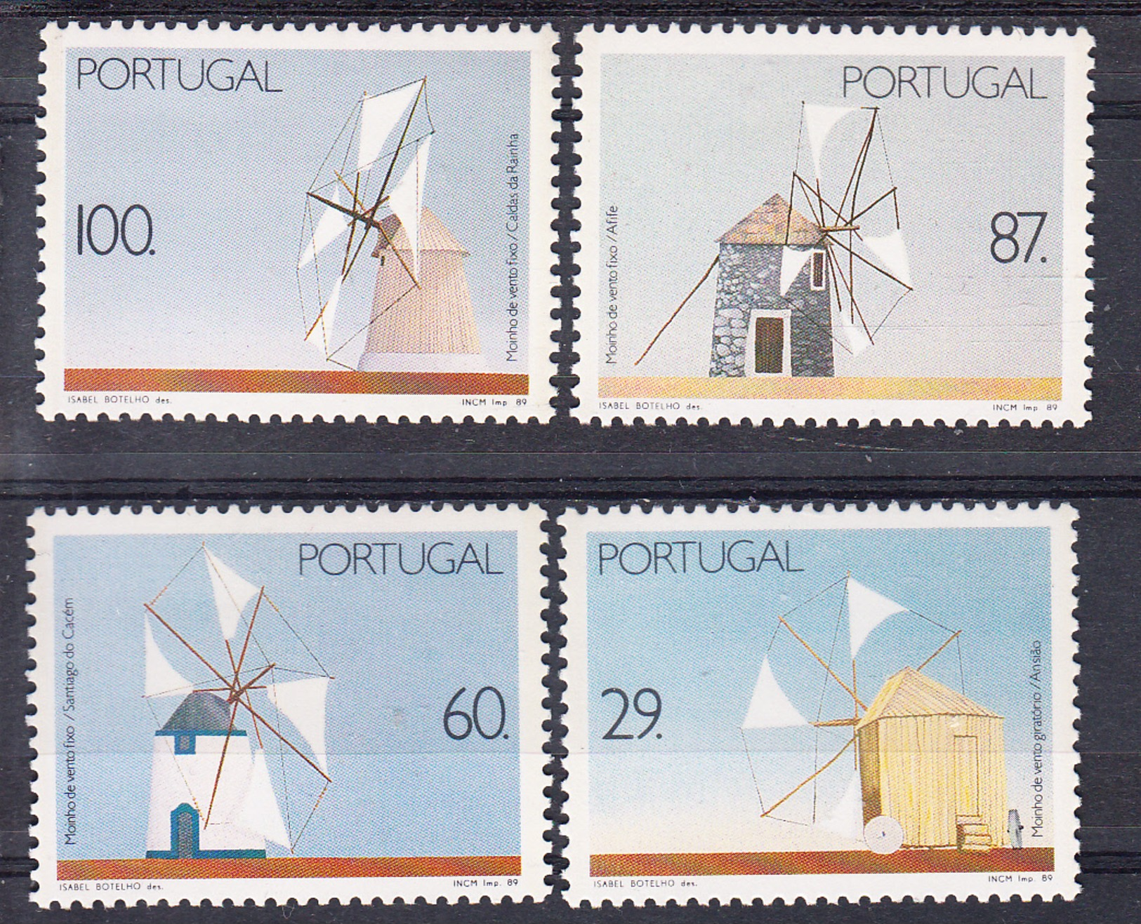 PORTUGAL1989.MOINHHOS DE VENTO   AFINSA Nº1894/97 .NUEVOS SIN CHARNELA .SES463GRANDE - Nuevos