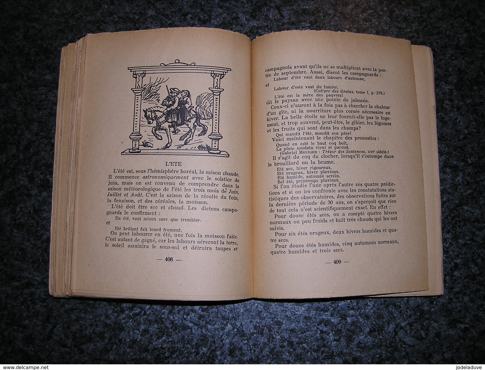 VIEUX DICTONS DE NOS CAMPAGNE 2 Tomes G Bidault de L' Isle Fêtes Saint Présages Astres Saisons Lune Vent Proverbes Météo