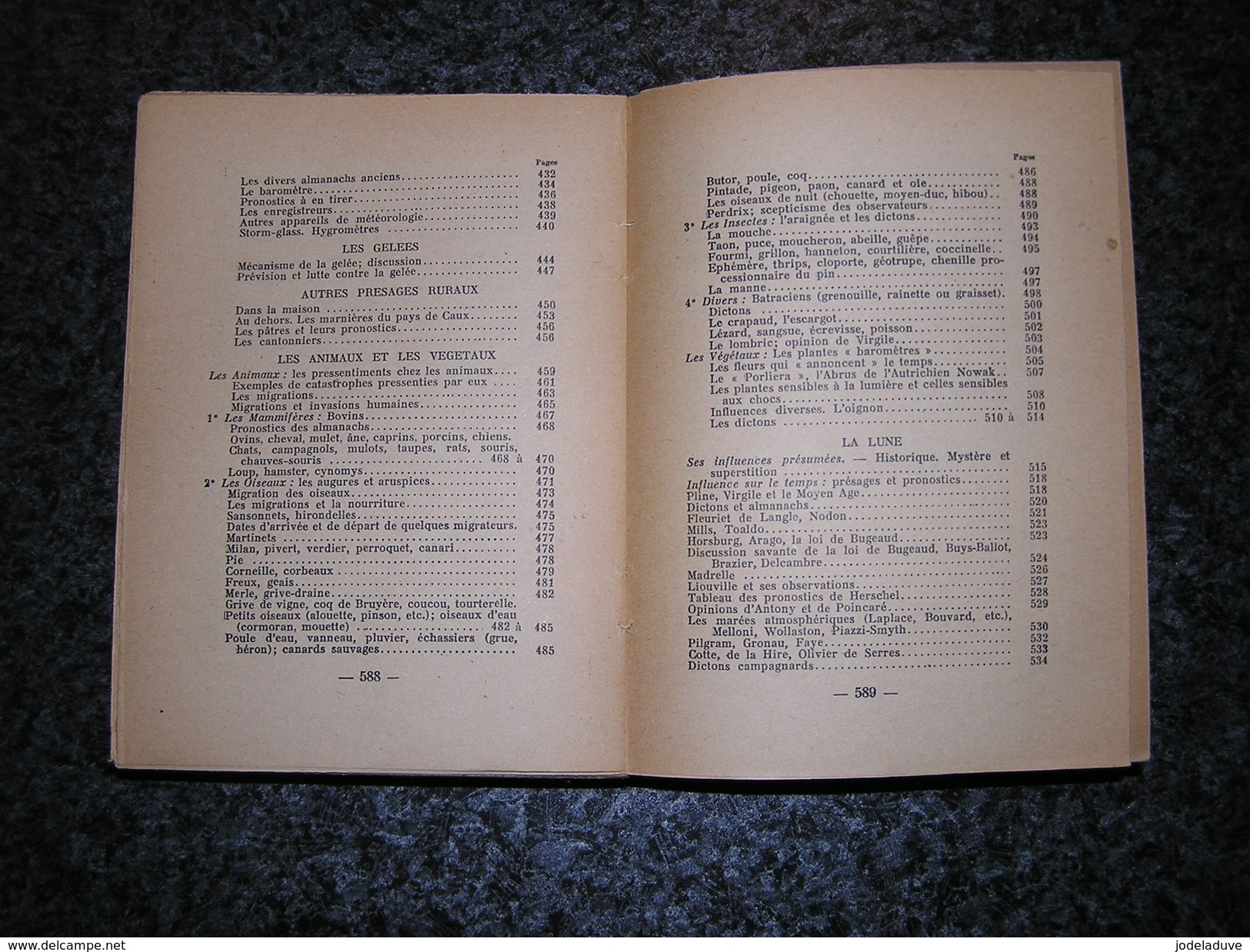 VIEUX DICTONS DE NOS CAMPAGNE 2 Tomes G Bidault de L' Isle Fêtes Saint Présages Astres Saisons Lune Vent Proverbes Météo