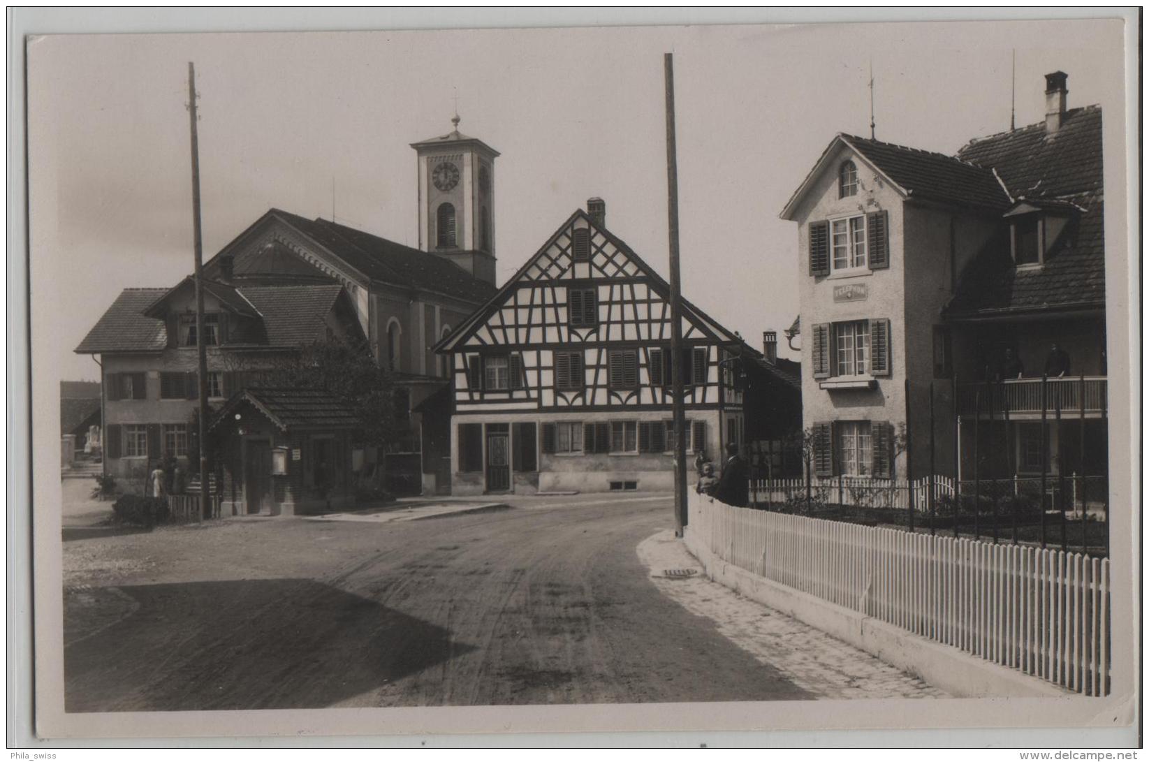 üsslingen, Dorfplatz, Post, Telegraph - Animee Belebt - Autres & Non Classés