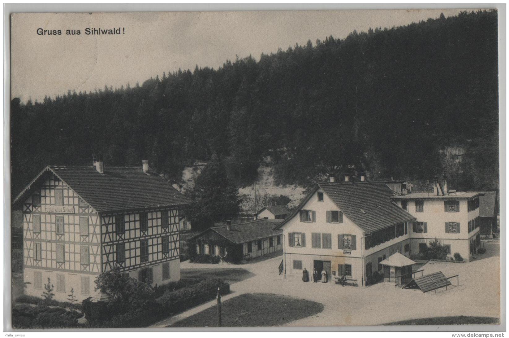 Gruss Aus Sihlwald - Animee Belebt - Post - Photoglob No. M 03643 - Wald