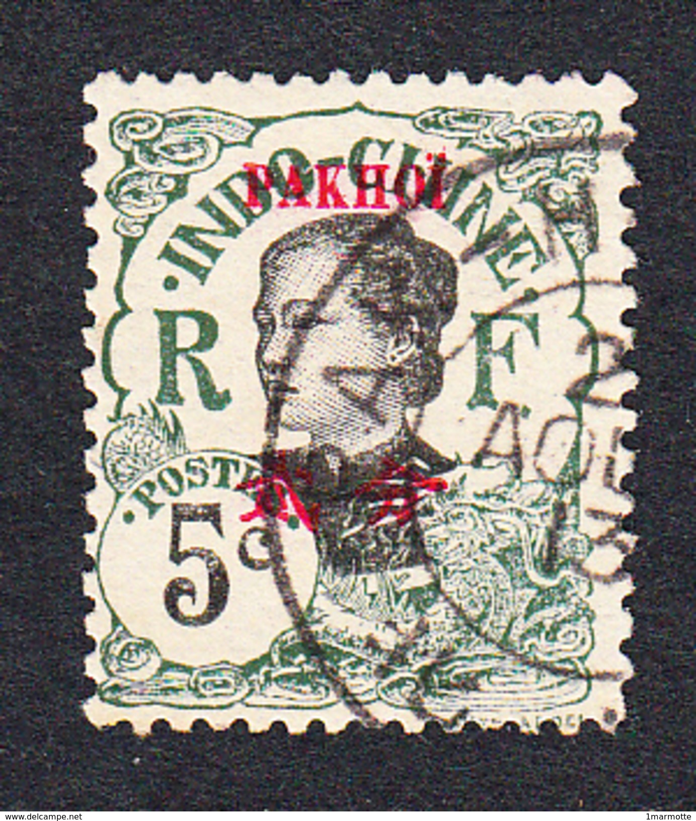 PAKHOI - Série 1908 - N°37 (Yvert) - 5c - Oblitéré  - Très Bon état - Gebraucht