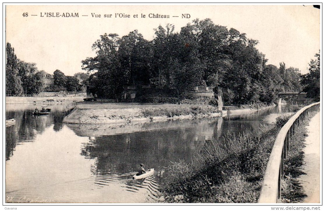 95 L'ISLE-ADAM - Vue Sur L'Oise Et Le Chateau  (Recto/Verso) - L'Isle Adam