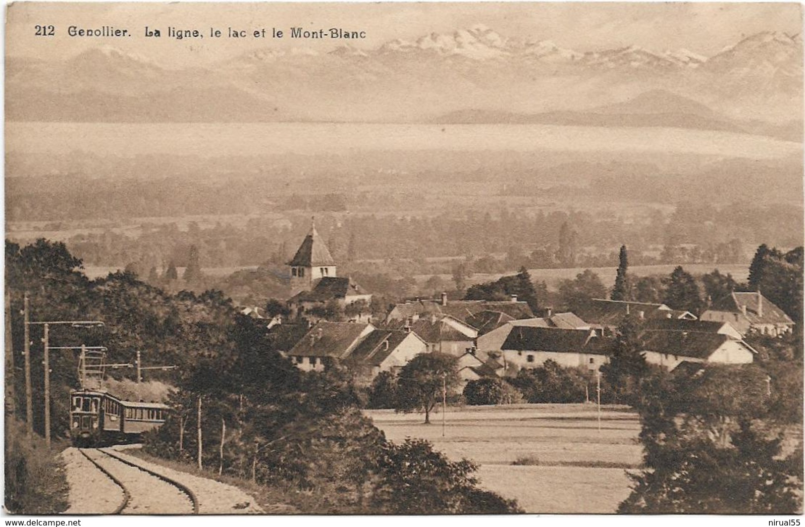 Suisse VD GENOLLIER La Ligne Le Lac Et Le Mont Blanc   ..G - Sonstige & Ohne Zuordnung