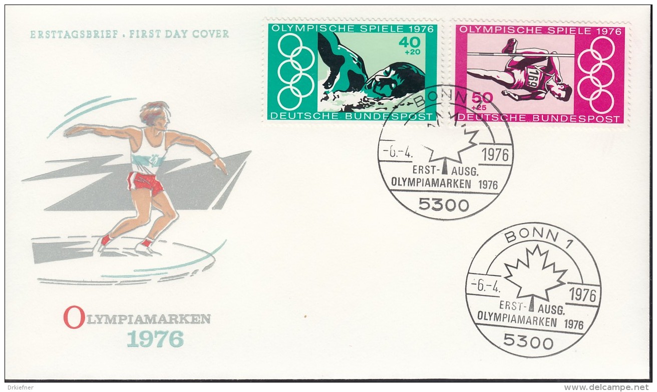 BRD 886-887,  FDC, Olympische Sommerspiele Montreal 1976 - Otros & Sin Clasificación