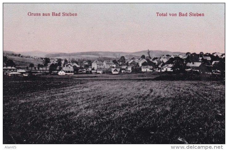 Gruss Aus Bad Steben Bavaria Germany, View Of Town, C1900s Vintage Postcard - Bad Steben