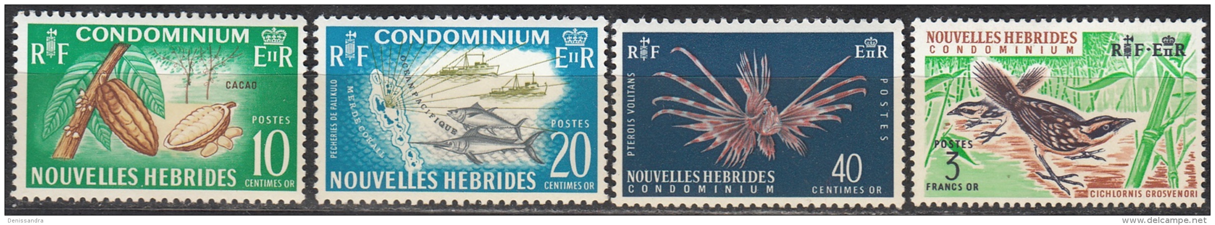 Nouvelles Hebrides 1965 Michel 216 - 219 Neuf ** Cote (2005) 38.80 Euro Flore Et Faune - Neufs