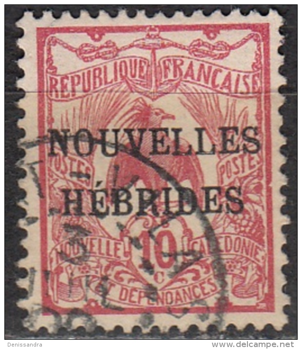 Nouvelles Hebrides 1908 Michel 11 O Cote (2005) 7.00 Euro Cagou Cachet Rond - Used Stamps