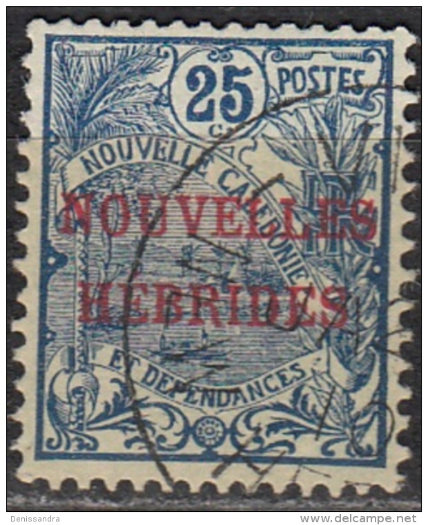 Nouvelles Hebrides 1908 Michel 12 O Cote (2005) 9.00 Euro Rade De Nouméa Cachet Rond - Usati