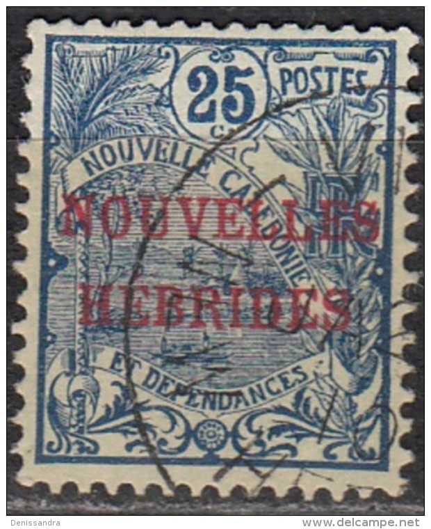 Nouvelles Hebrides 1908 Michel 12 O Cote (2005) 9.00 Euro Rade De Nouméa Cachet Rond - Oblitérés