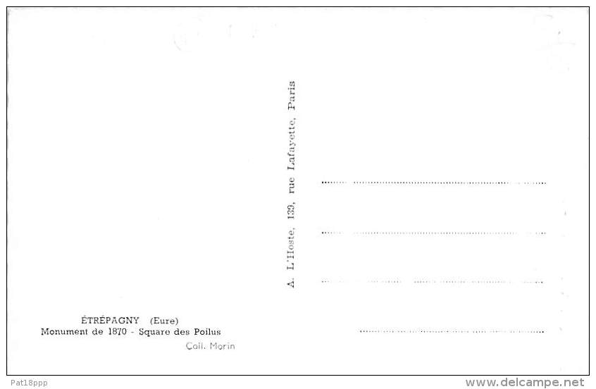 27 - ETREPAGNY : Monument De 1870 - Square Des Poilus - CPSM Dentelée Noir Blanc Format CPA - Eure - Andere & Zonder Classificatie
