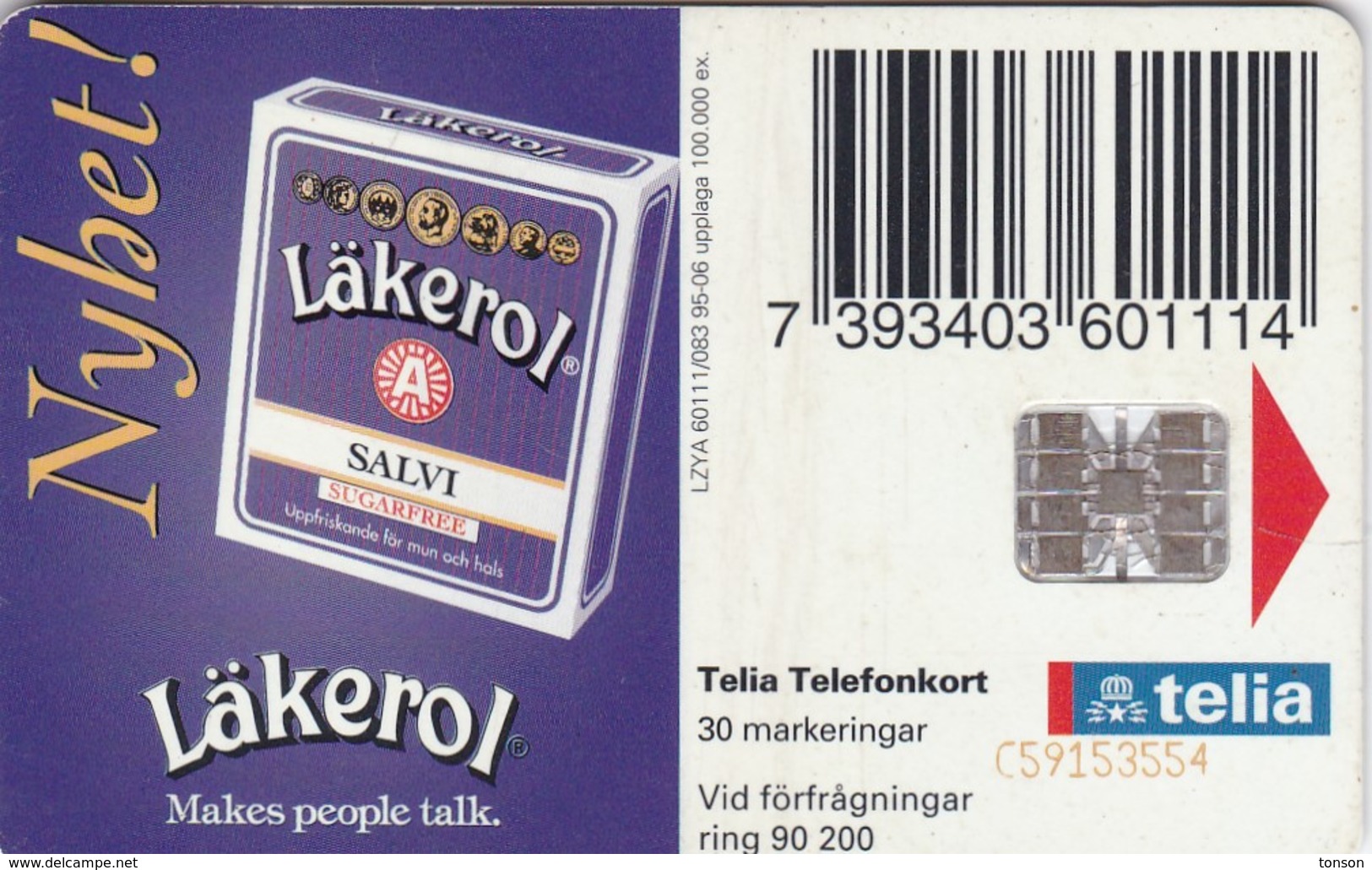 Sweden, 30.083, Läkerol, 2 Scans.  CN : C59153554 - Schweden