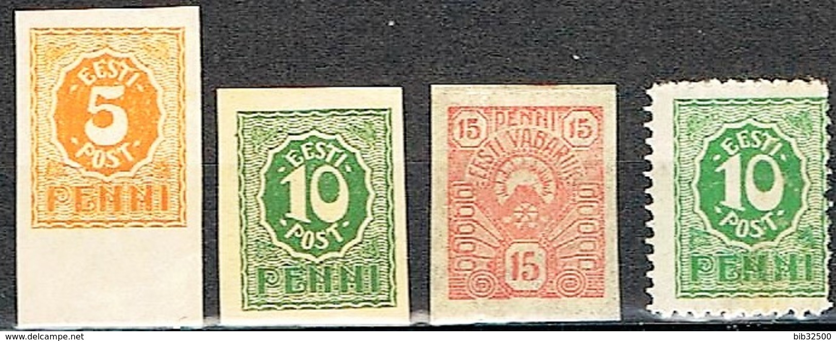 1919 : - Série Courante - Y&T N° 6 à 9 ** - Beau N° 9 ** - - Estonia