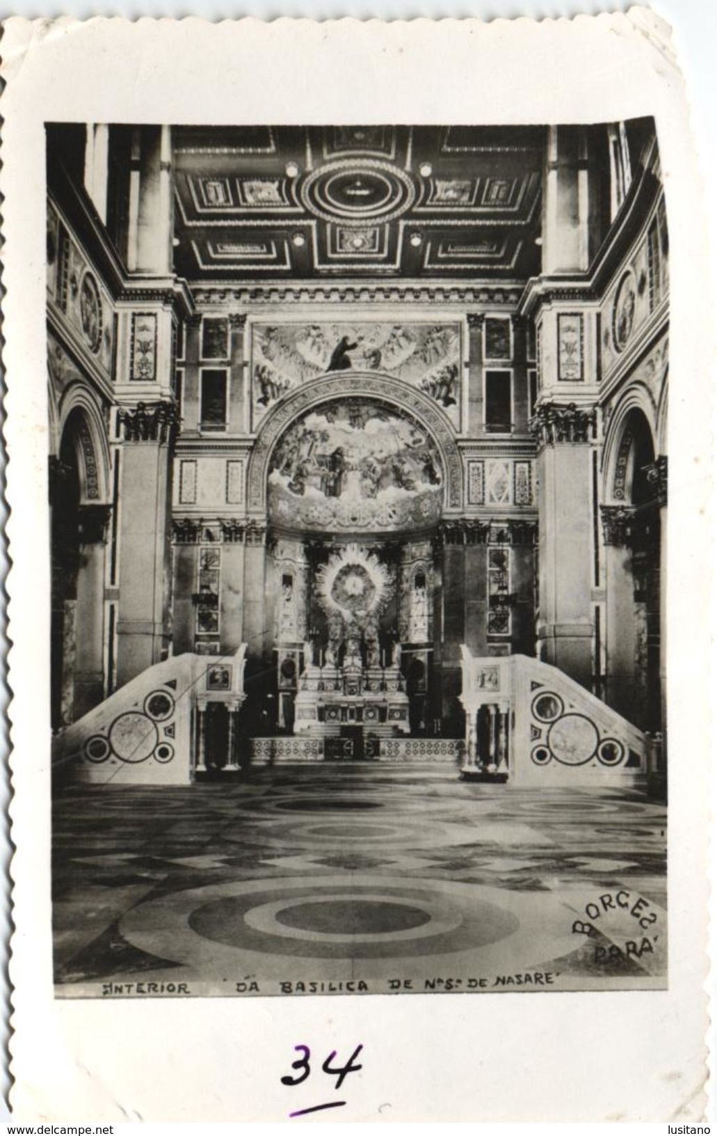 BELEM DO PARA - INTERIOR DA BASILICA DE NOSSA SENHORA DE NAZARÉ - BRASIL BRAZIL PHOTO SIZE POSTCARD USED 1954 (2 SCANS) - Belém