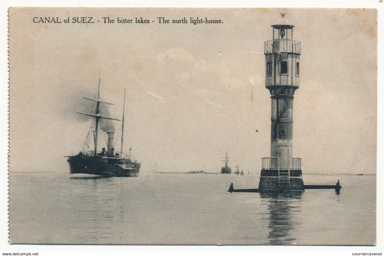 CPA - SUEZ (Egypte) - Canal Of Suez - The Bitter Lakes - The North Light-house - Suez