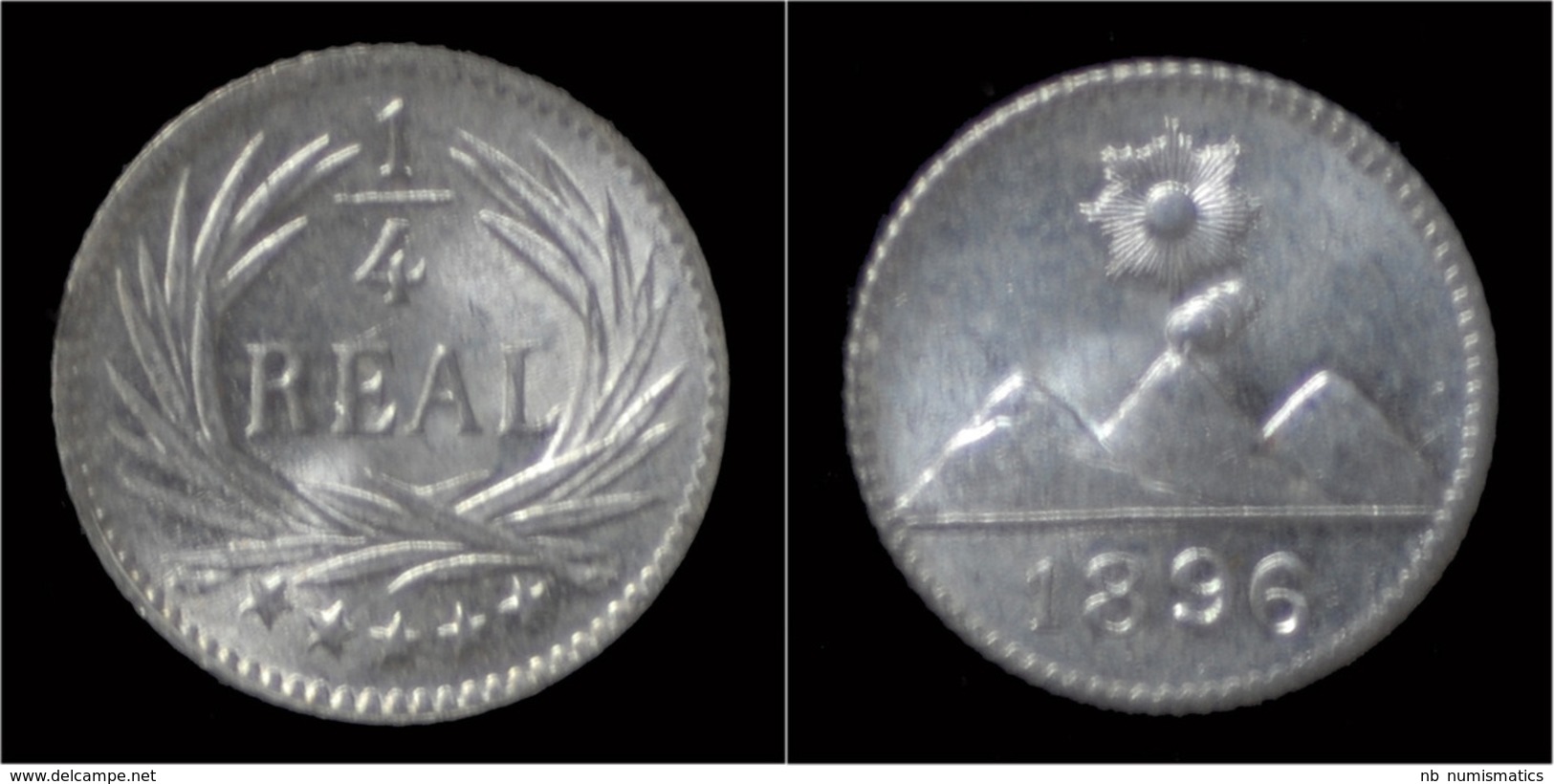 Guatemala 1/4 Real 1896 - Guatemala