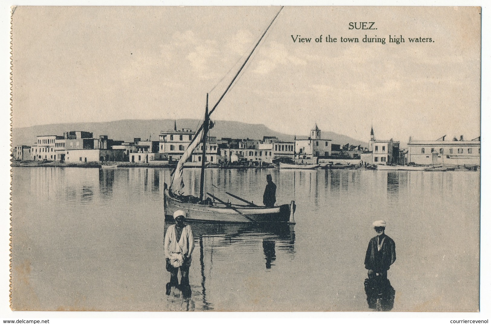 CPA - SUEZ (Egypte) - View Of The Town During High Waters - Suez