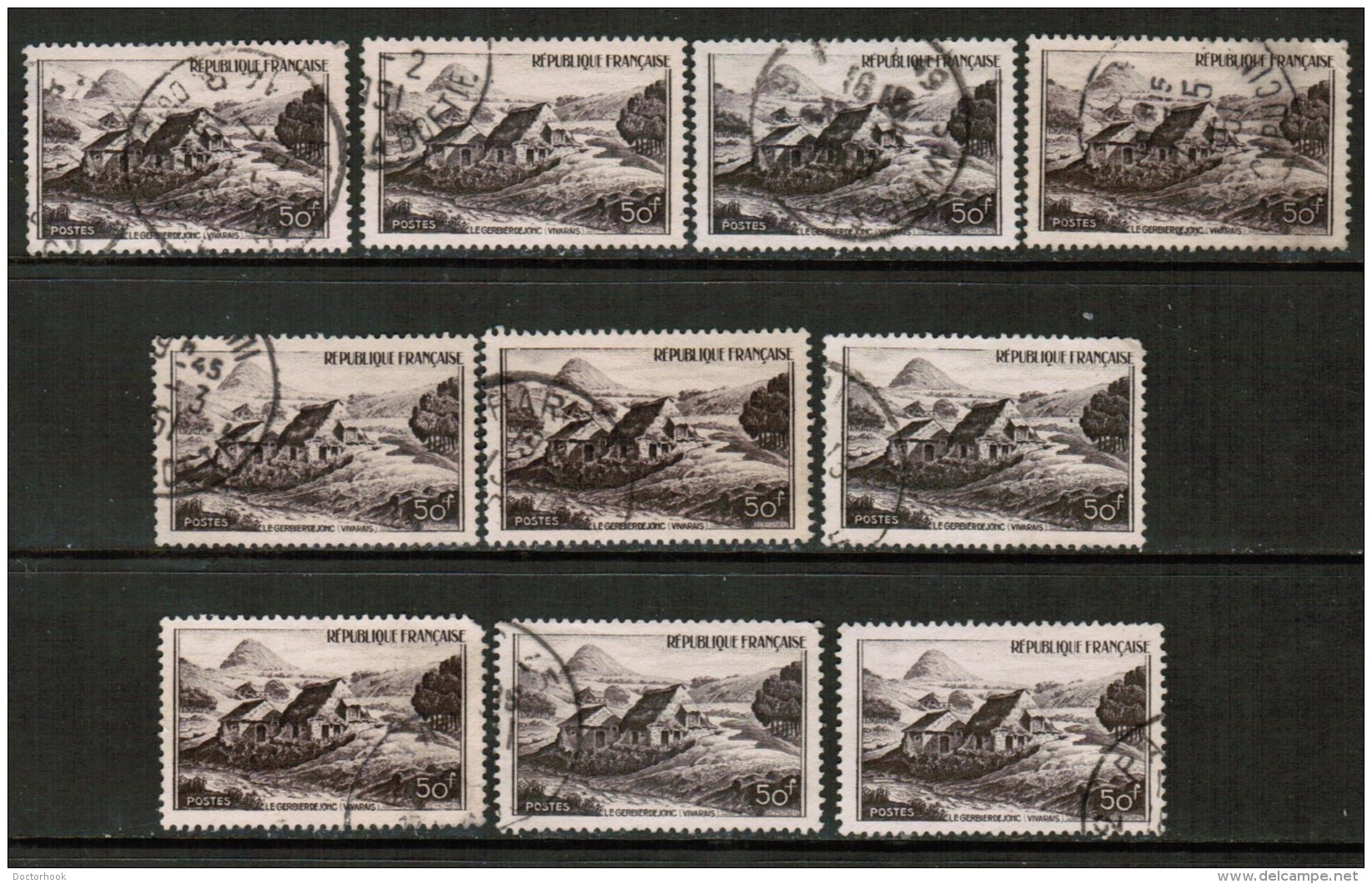 FRANCE  Scott # 632 USED WHOLESALE LOT OF 10 (WH-23) - Other & Unclassified