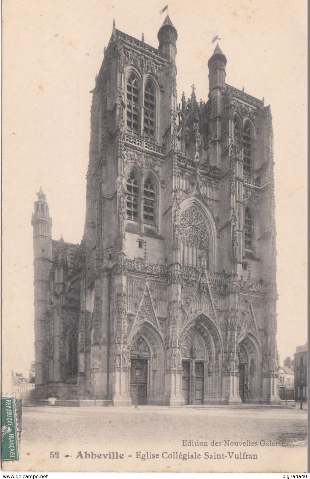 G , Cp , 80 , ABBEVILLE , Église Collégiale Saint-Vulfran - Abbeville