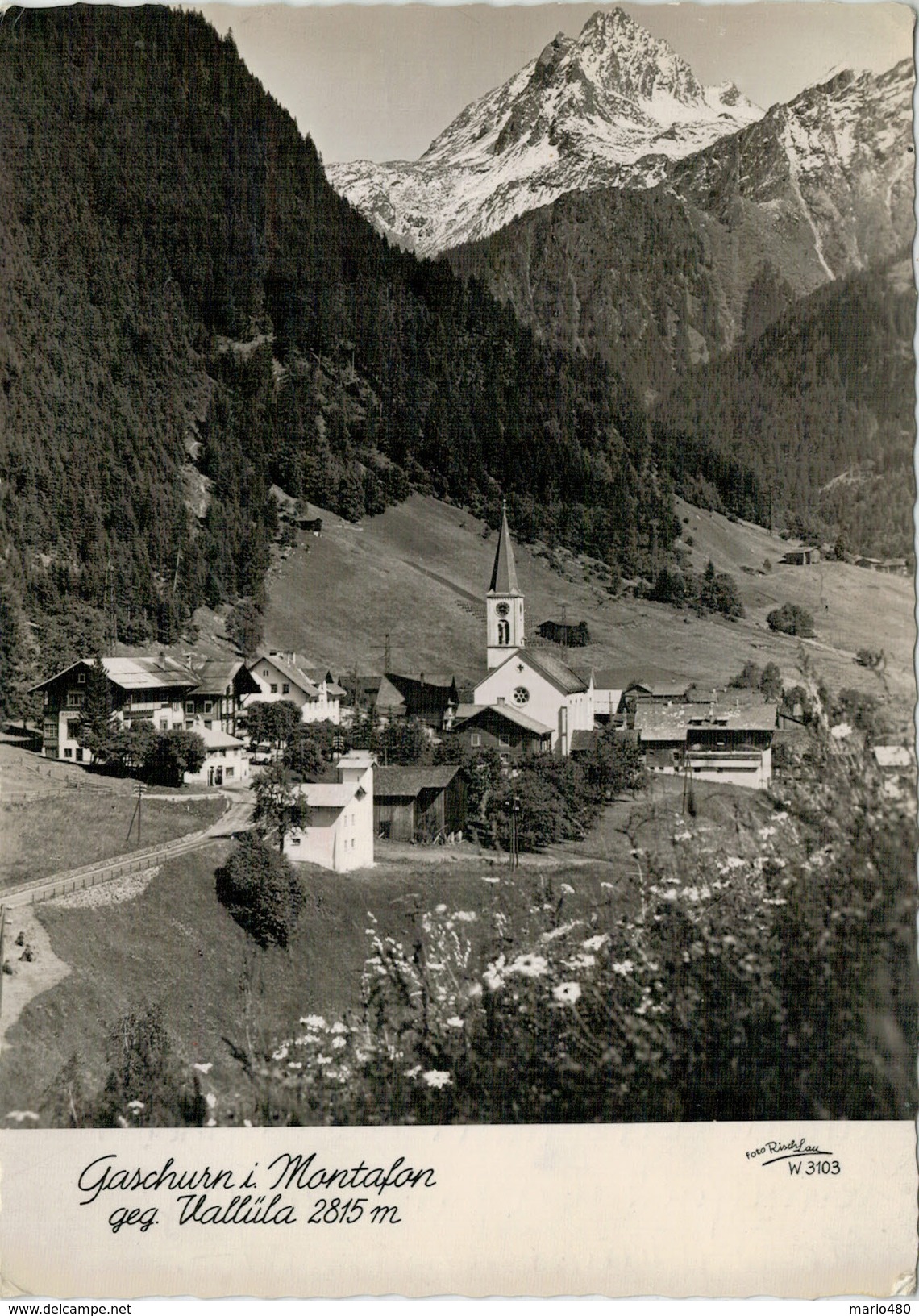 GASCHURN  I  MONTAFON    GEG.  VALLULA  2814m.     (VIAGGIATA) - Gaschurn