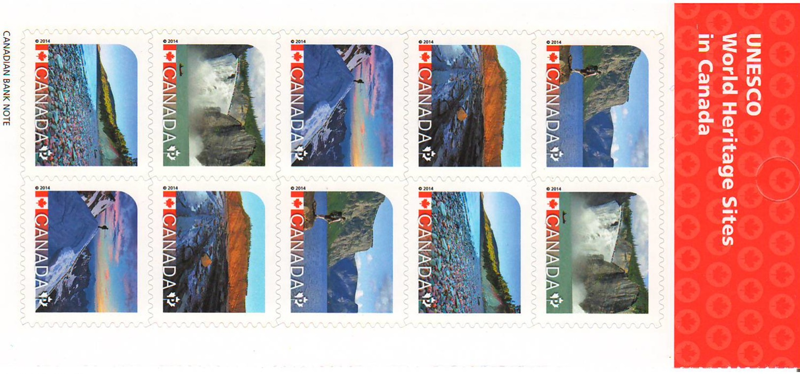 Canada MNH 2014    Booklet  UNESCO - Unused Stamps