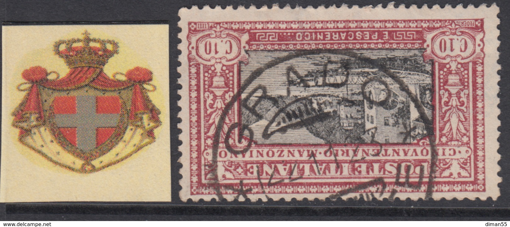 ITALIA - 1923 Manzoni 10 Cent. N.151 - Cat. 300 Euro - Usato - Used - Luxus Gestempelt - Gebraucht