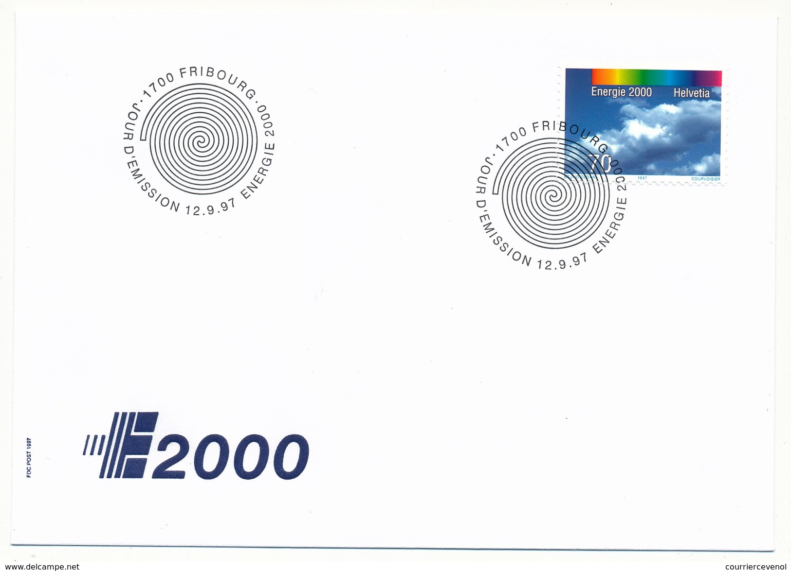 SUISSE - 5 Enveloppes FDC "ENERGIES 2000" - Fribourg 1997 - Sonstige & Ohne Zuordnung