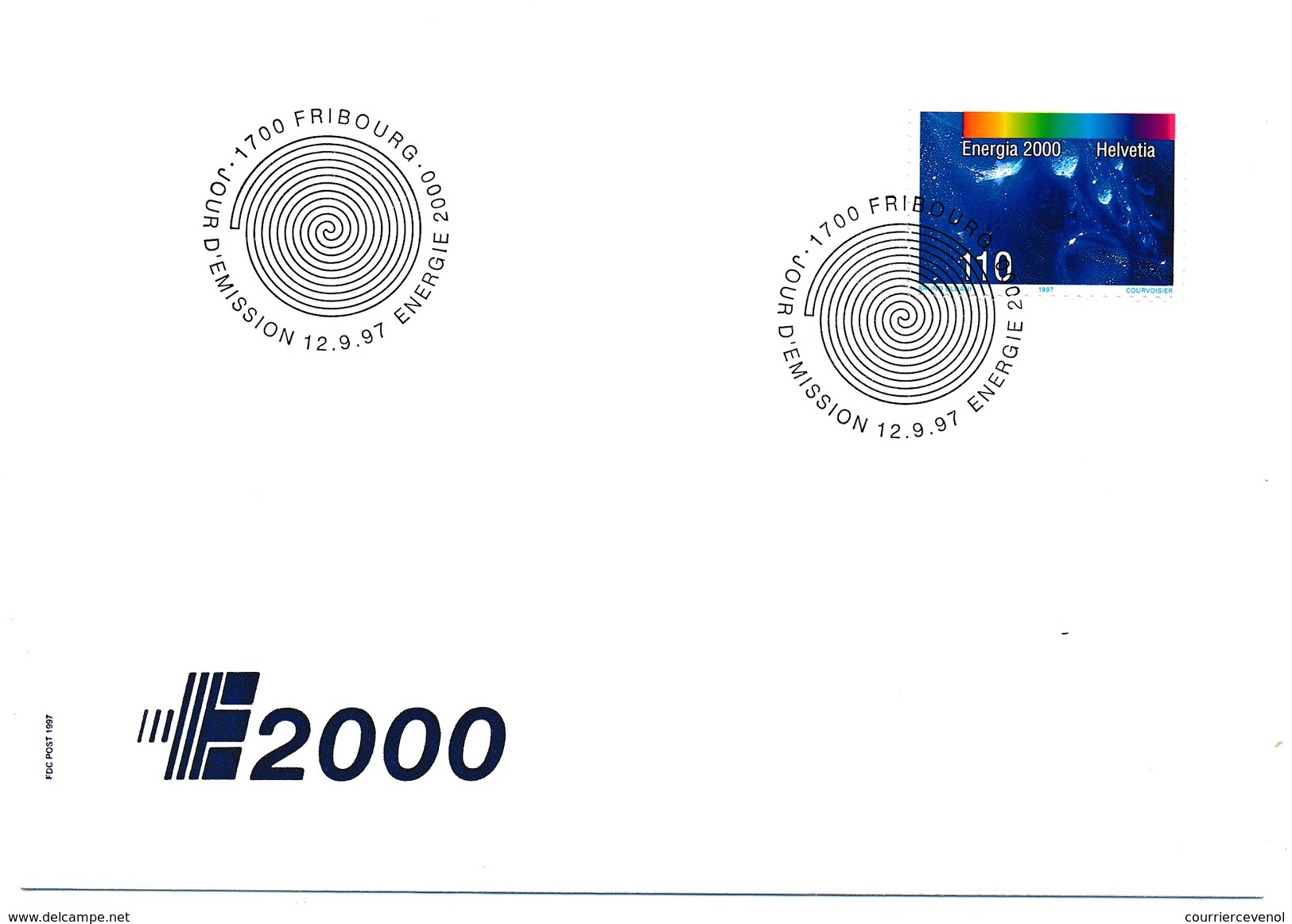 SUISSE - 5 Enveloppes FDC "ENERGIES 2000" - Fribourg 1997 - Otros & Sin Clasificación