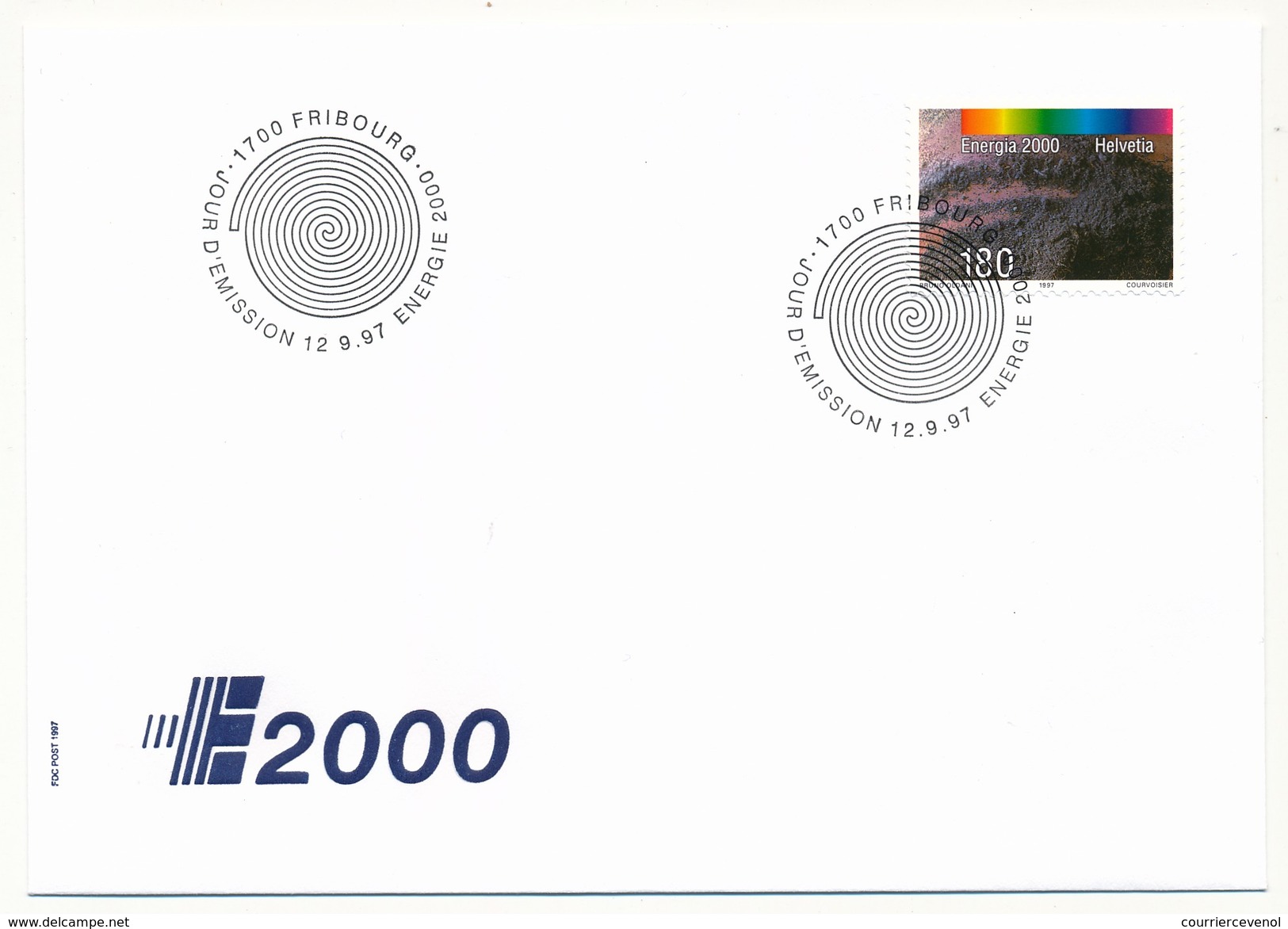 SUISSE - 5 Enveloppes FDC "ENERGIES 2000" - Fribourg 1997 - Andere & Zonder Classificatie