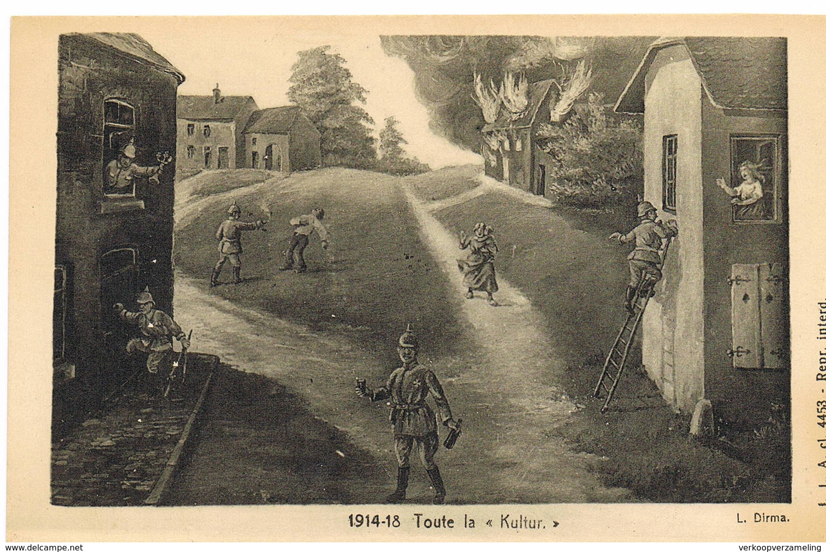 255 14/18 Toute La "Kultur"spotprent - Guerre 1914-18