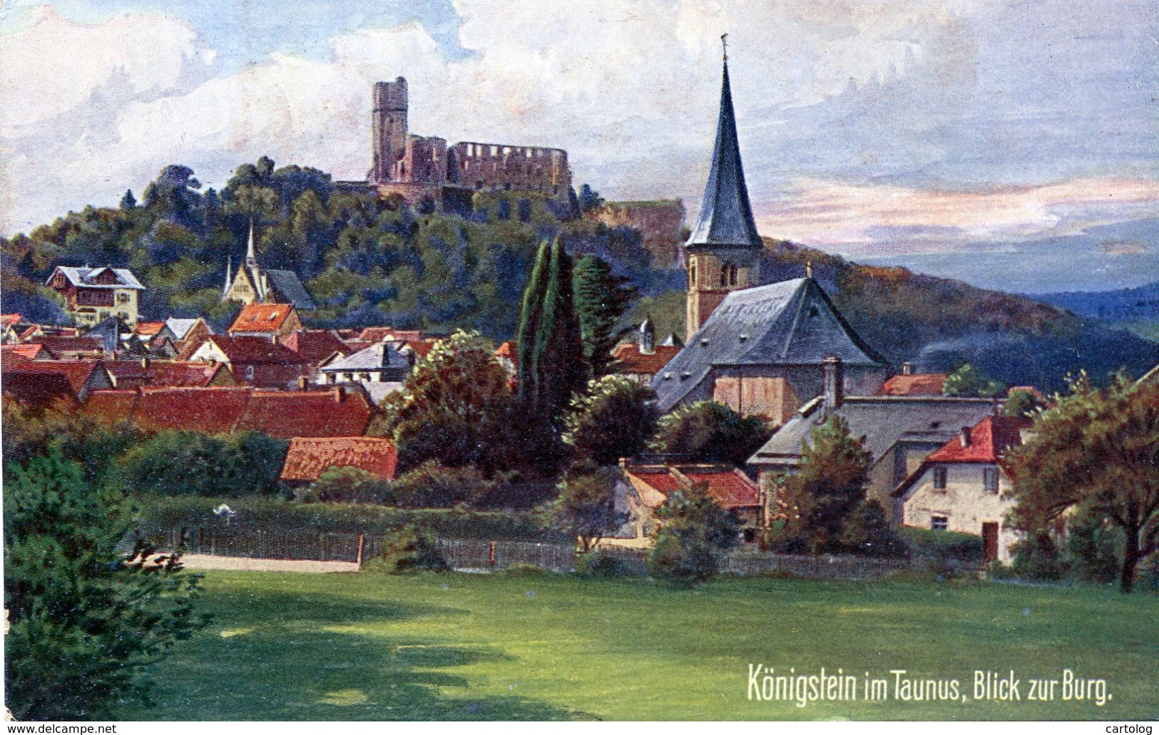 Königstein Im Taunus, Blick Zur Burg - Koenigstein