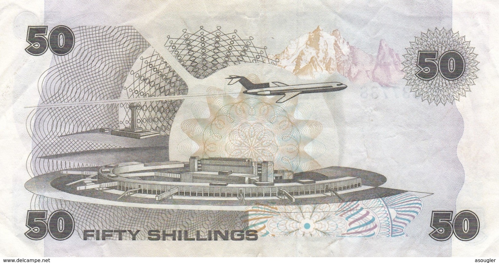 KENYA 50 SHILLINGS 1987 F-VF P-22d - Kenya