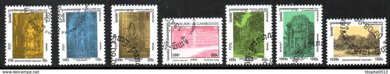CAMBODGE. N°1382S-Y Oblitérés De 1996. Temples/Apsara. - Hindoeïsme