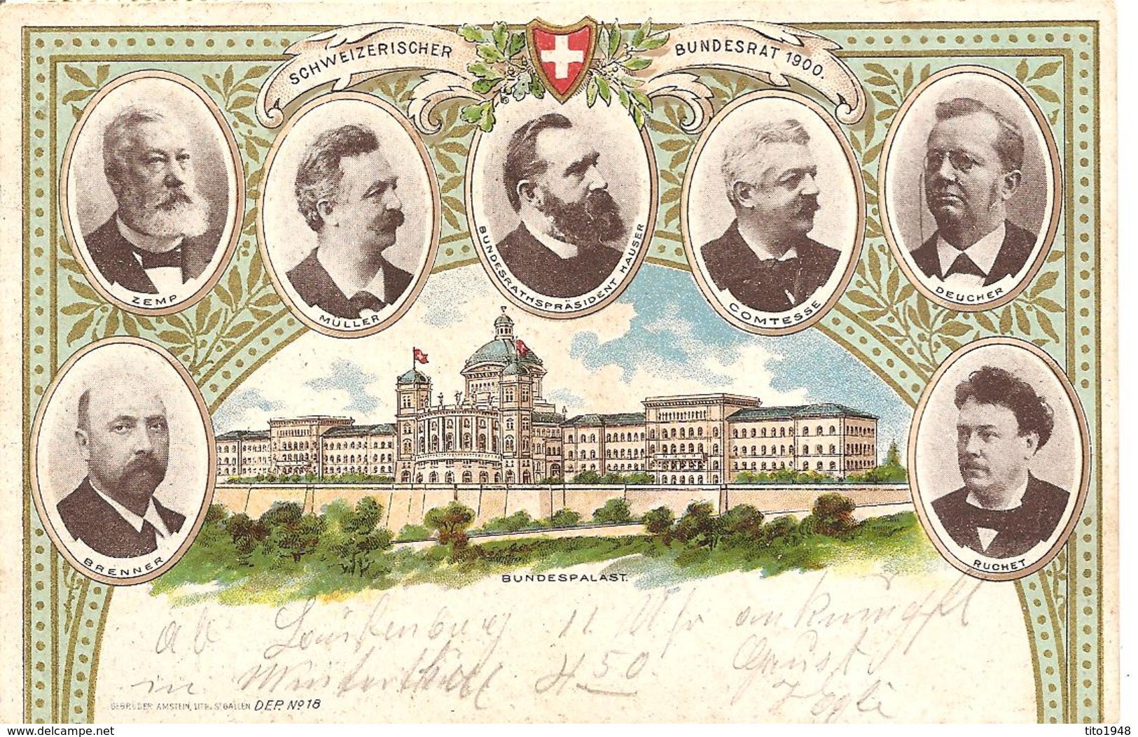 Schweiz, 2, 1900, Schweizerischer Bundesrat 1900, Winterthur Nach Laufenburg, Siehe Scans! - Laufenburg 