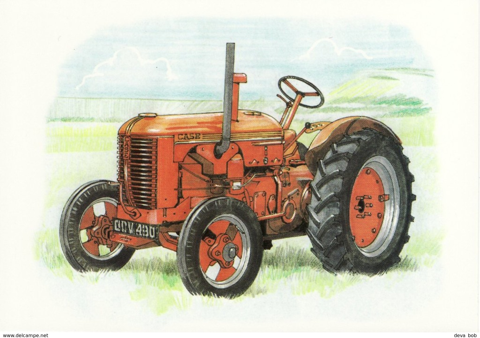 Automotive Art Postcard J I Case Dex Tractor - Other & Unclassified