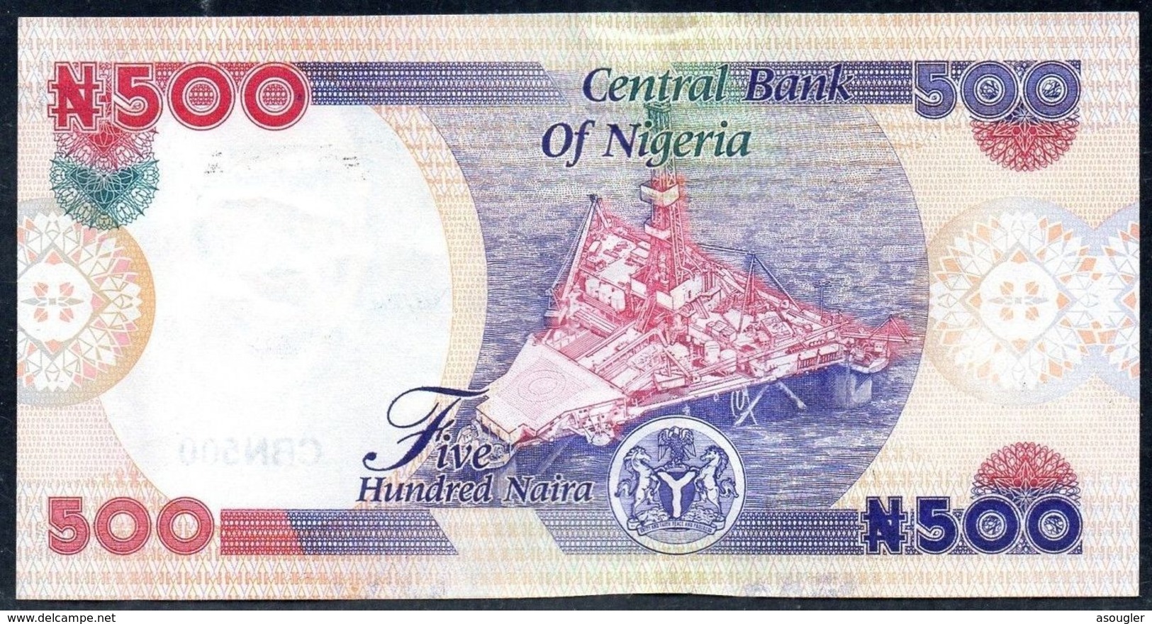 NIGERIA 500 Naira 2015 VF-EXF P-30 "free Shipping Via Regular Air Mail (buyer Risk)" - Nigeria