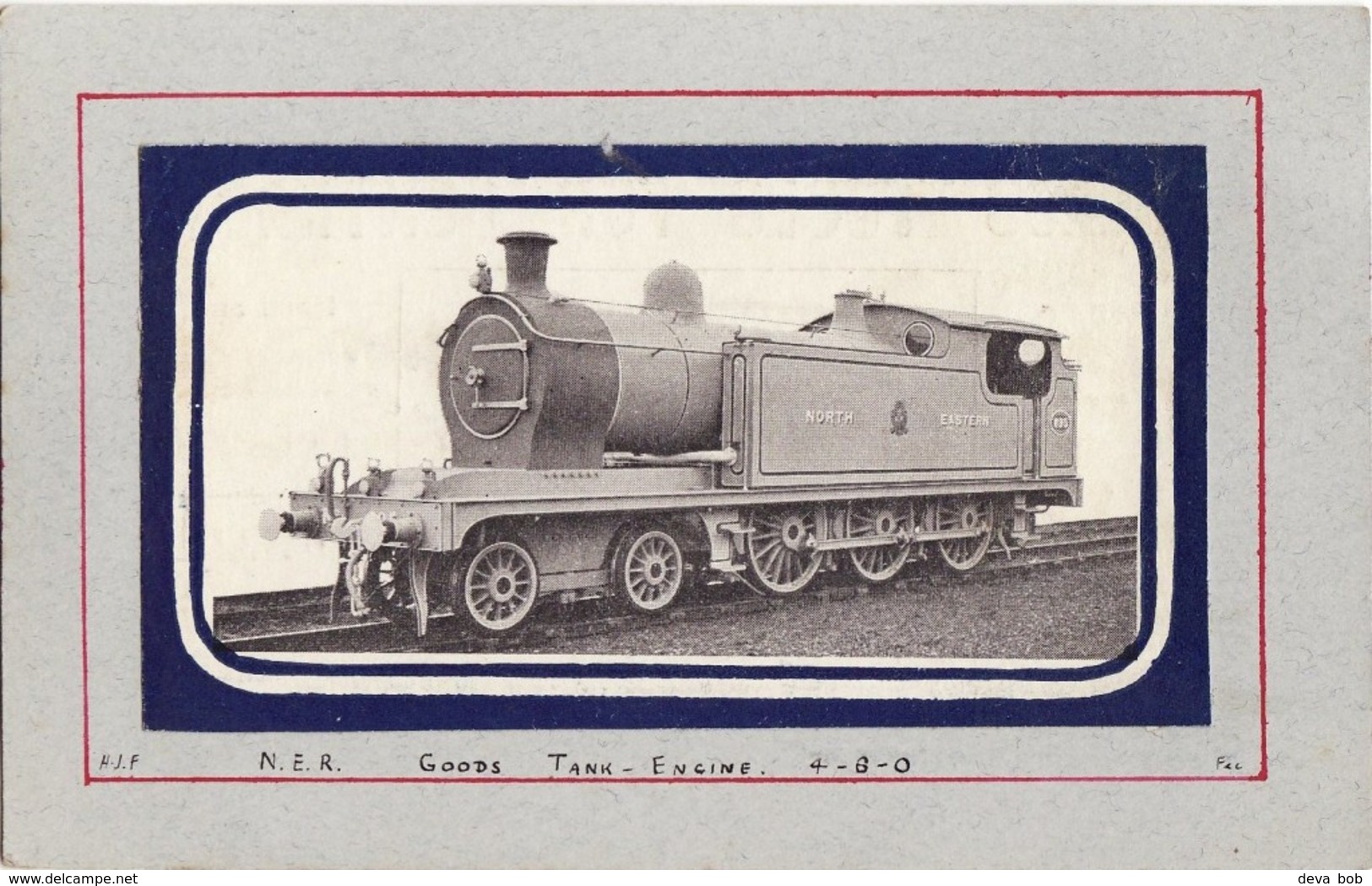 WW1 Railway Postcard NER W Class 695 Worsdell 4-6-0T LNER A6 Loco North Eastern - Trains