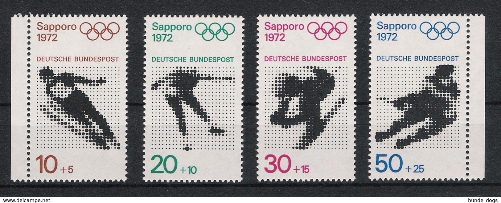 BRD 1971 Mi# 684-87 ** MNH Sport Olympische Spiele Olympics Sapporo 1972 München - Winter 1972: Sapporo