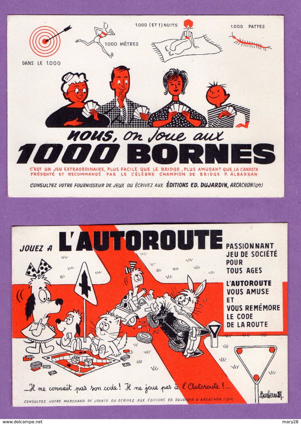 Buvard 1000 Bornes - Jouez A L Autoroute - 1er Pour Le Code De La Route Le Lot De 3 - Colecciones & Series