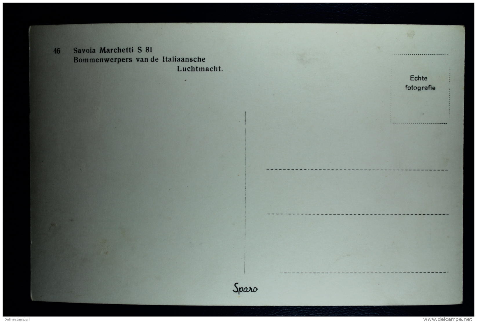 Italy:  Postcard : Savoia Marchetti S 81 Airoplans - Airmail