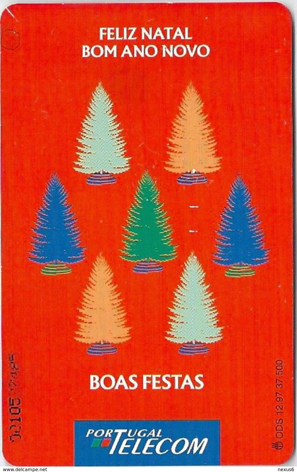 Portugal - PT - Natal Christmas 97 - PT165 - 10 Units, 37.500ex, 12.1997, Used - Portugal