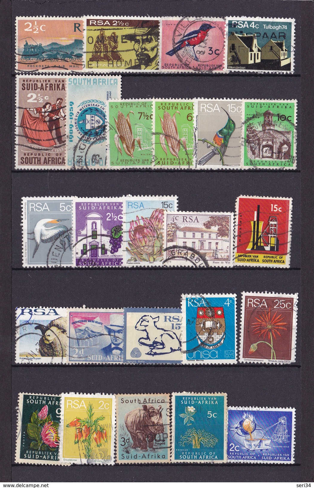 AFRIQUE DU SUD : Y&T : Lot De 25 Timbres Oblitérés - Colecciones & Series