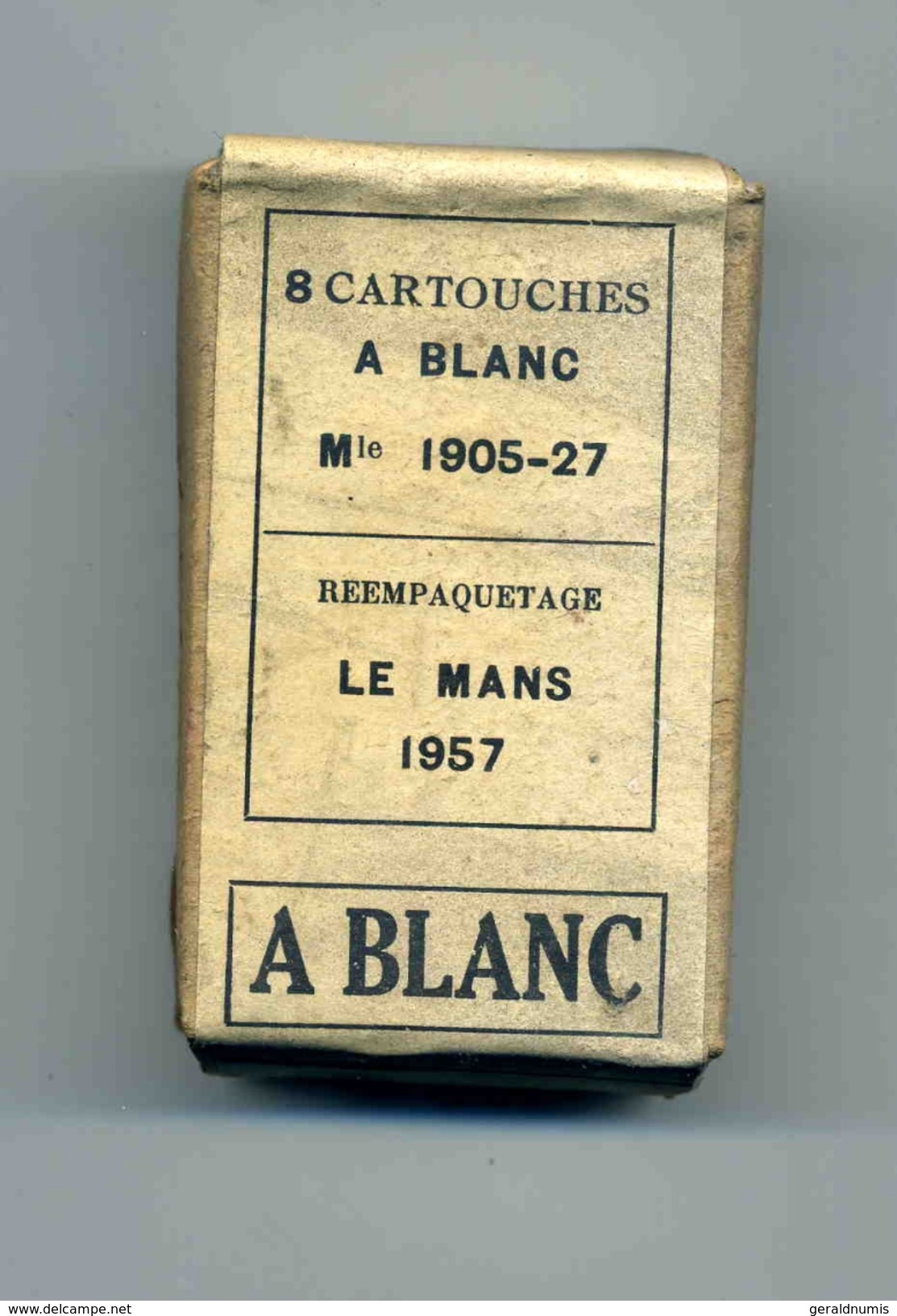 Une Boite De Cartouches à Blanc Mle 1905-27 Reempaquetage Le Mans 1957 Pour Fusil Lebel/Berthier - Armes Neutralisées
