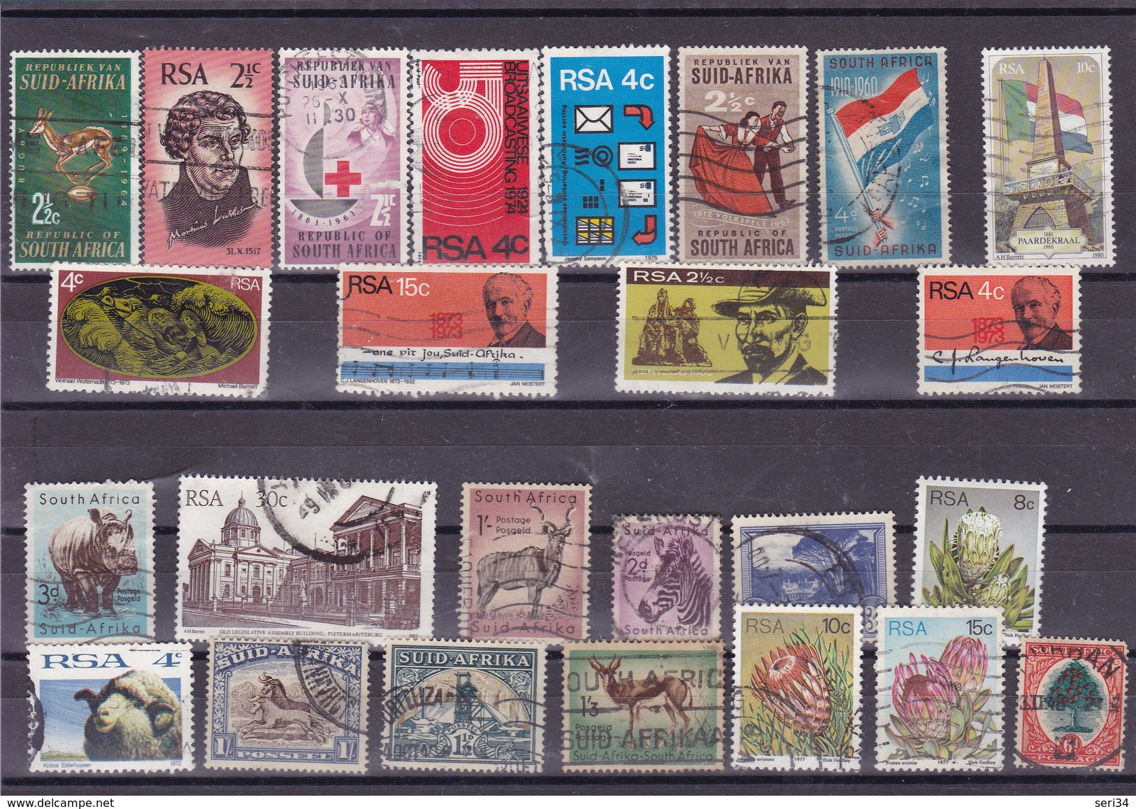 AFRIQUE DU SUD : Y&T : Lot De 25 Timbres Oblitérés - Collections, Lots & Series