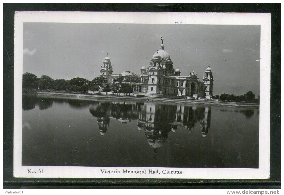 India Calcutta Victoria Memorial Hall Tourism View / Picture Post Card # PC102 - India