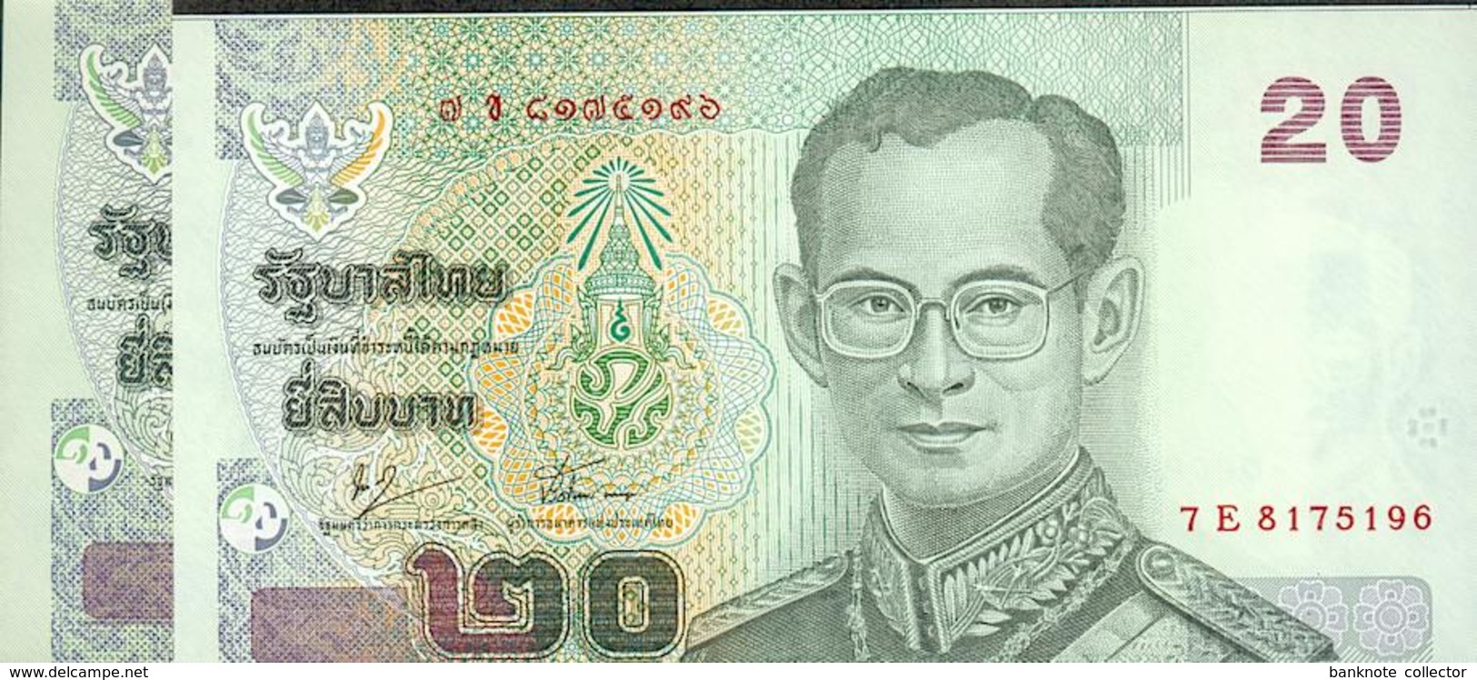 Thailand, 20 Baht, Pick 109, sign. 76, Fehlschnitt - error note - wrong cutting, UNC !