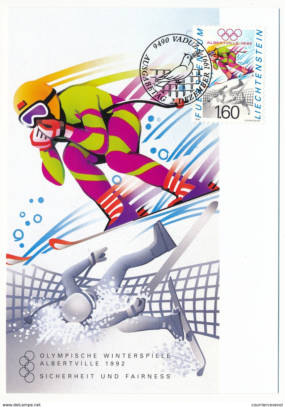LIECHTENSTEIN - 6 enveloppes + 6 cartes thème Sports (dont Jeux olympiques)
