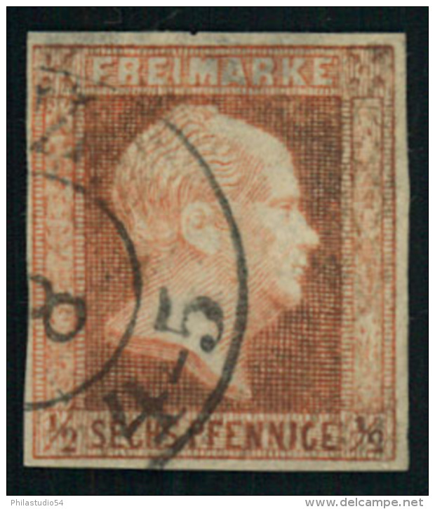 1859, 1/2 Sgr.Friedrich Wilhelm O. Wz, Geprüft Flemming BPP - Gebraucht