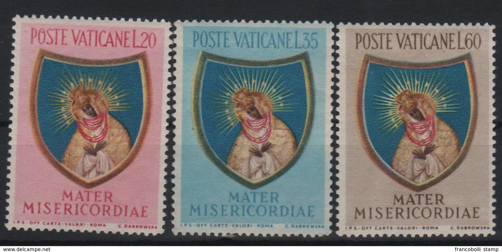 1954 Italia Vaticano Anno Mariano Serie Cpl MNH - Nuovi