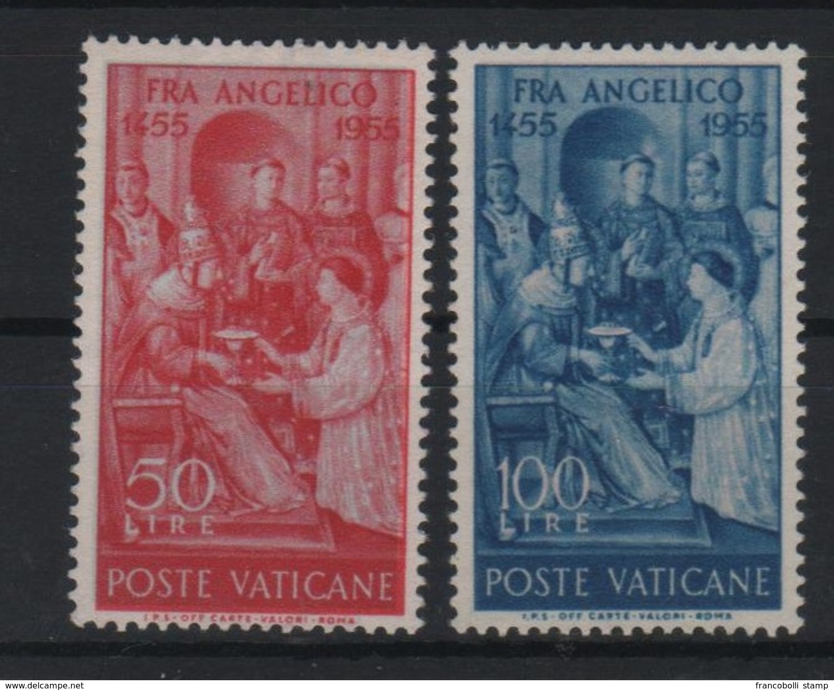 1955 Italia Vaticano Fra Angelico Serie Cpl MNH - Nuovi